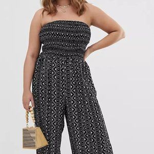 NWT City Chic Black Strapless Jumpsuit Size S16